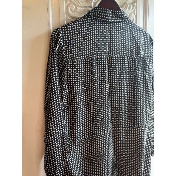 COS Printed Midi Black & White Geometric Shirt Dress EUC Size EUR 36 $135 MSRP - Picture 13 of 13